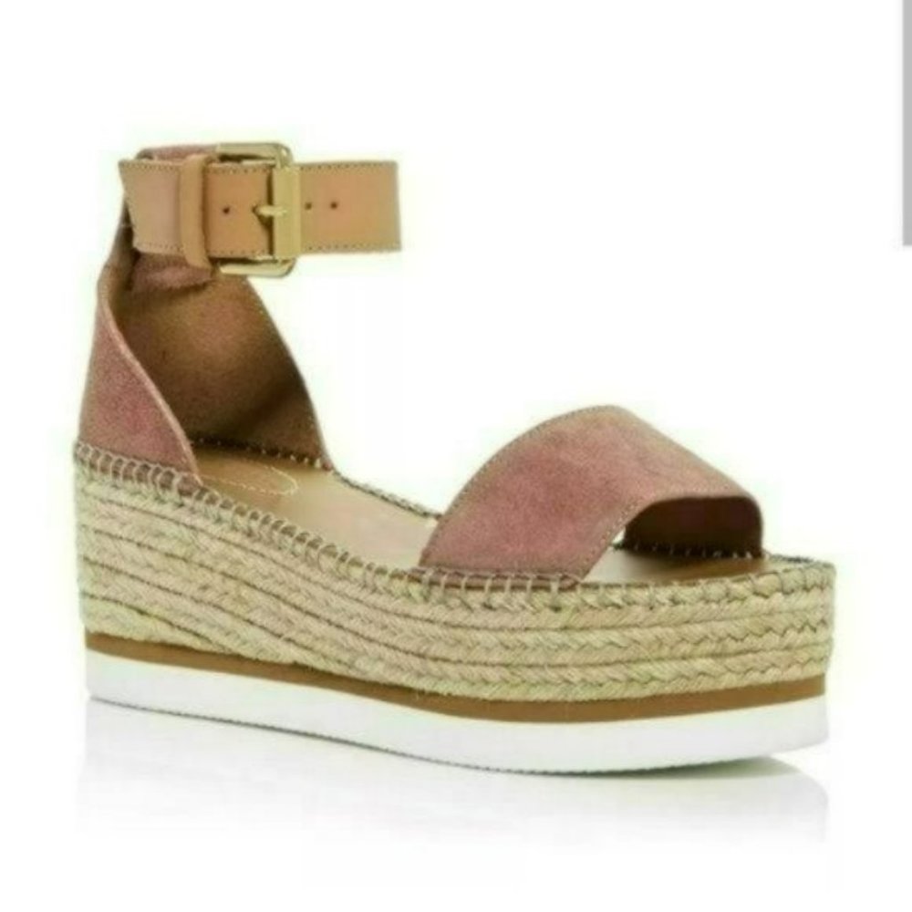 See by Chloe Glyn Platform Wedge Espadrille Sandal - Picture 1 of 7